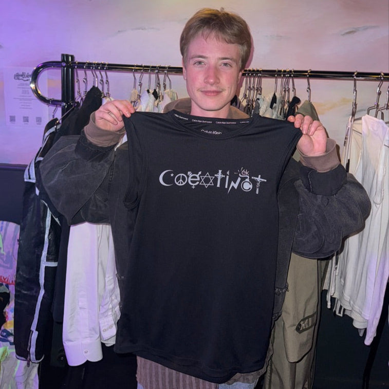 COEXTINCT white on black pieces