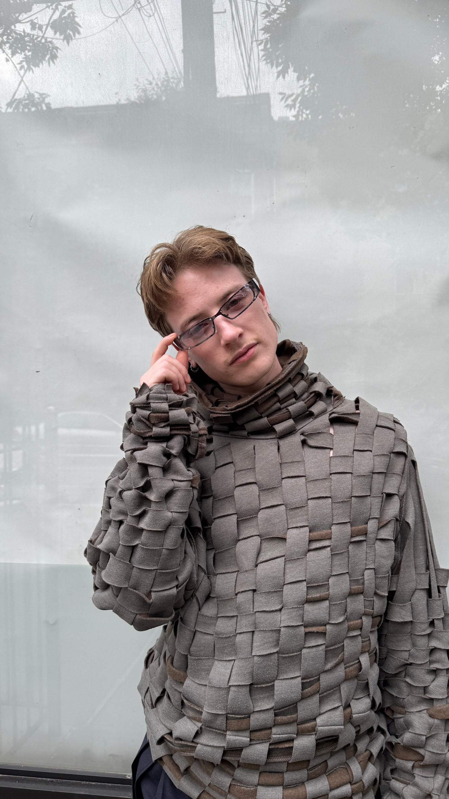 woven deadstock turtleneck