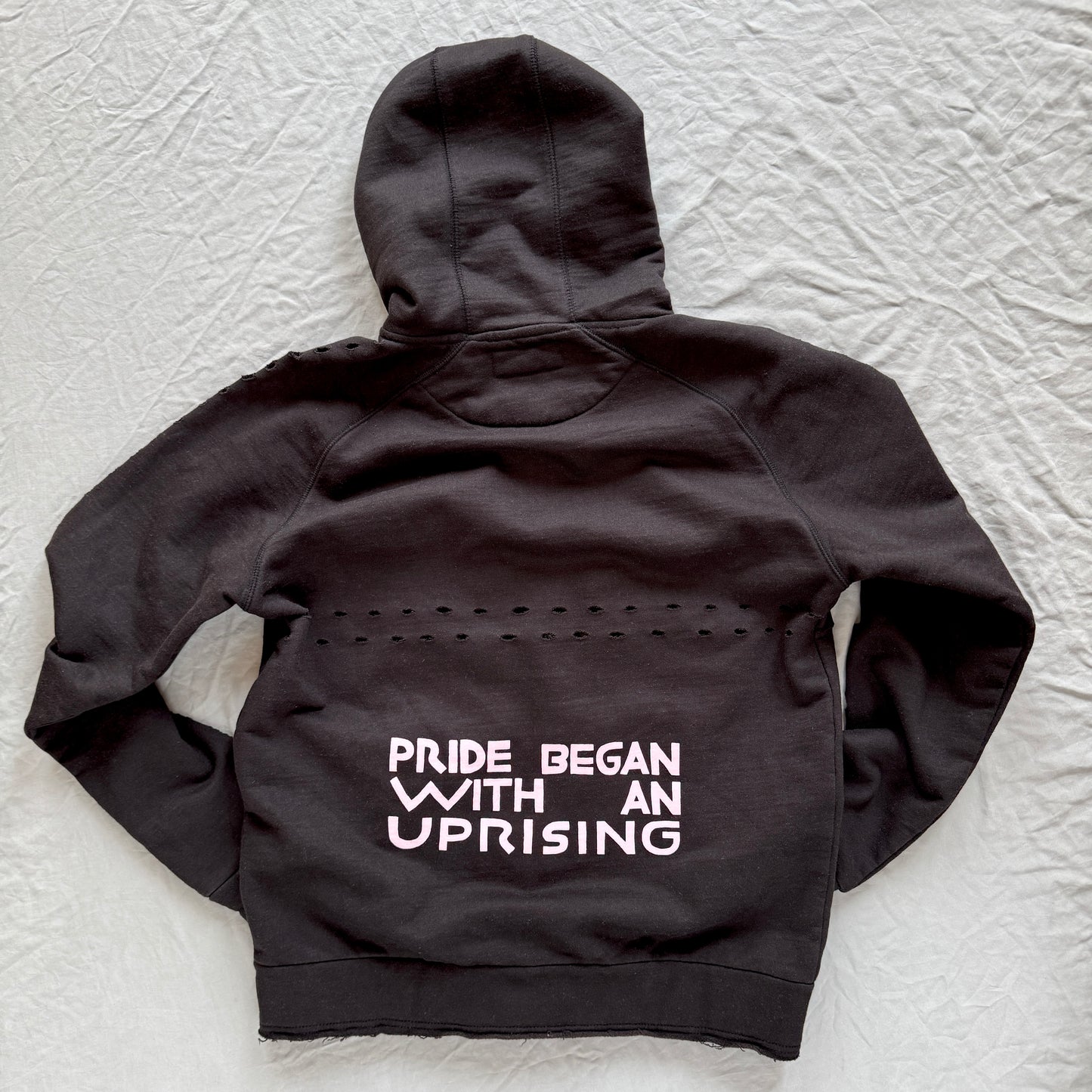 WEAR AND TEAR PRIDE BEGAN WITH AN UPRISING archive zip-up hoodie