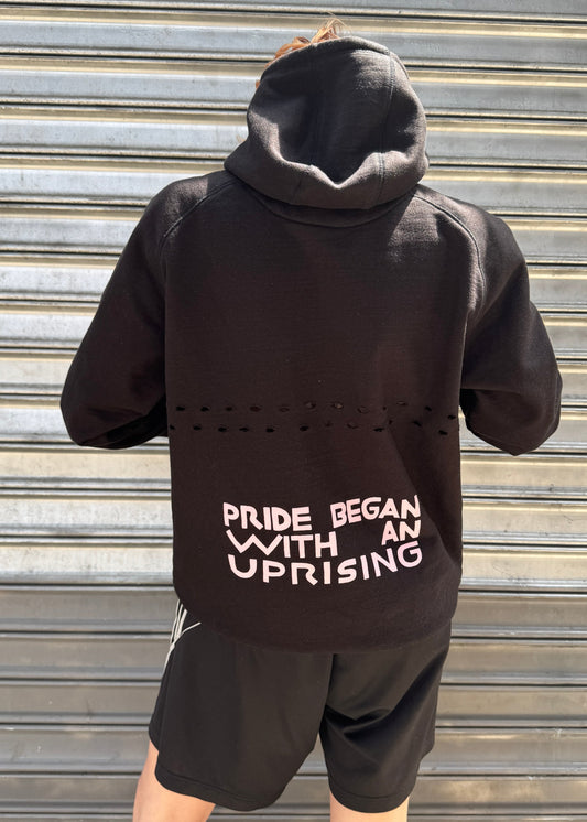 WEAR AND TEAR PRIDE BEGAN WITH AN UPRISING archive zip-up hoodie
