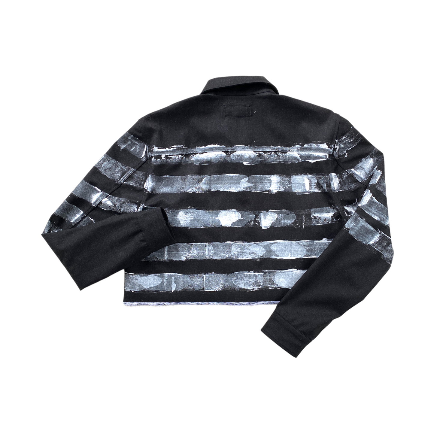 CROPPED STRIPED wool jacket