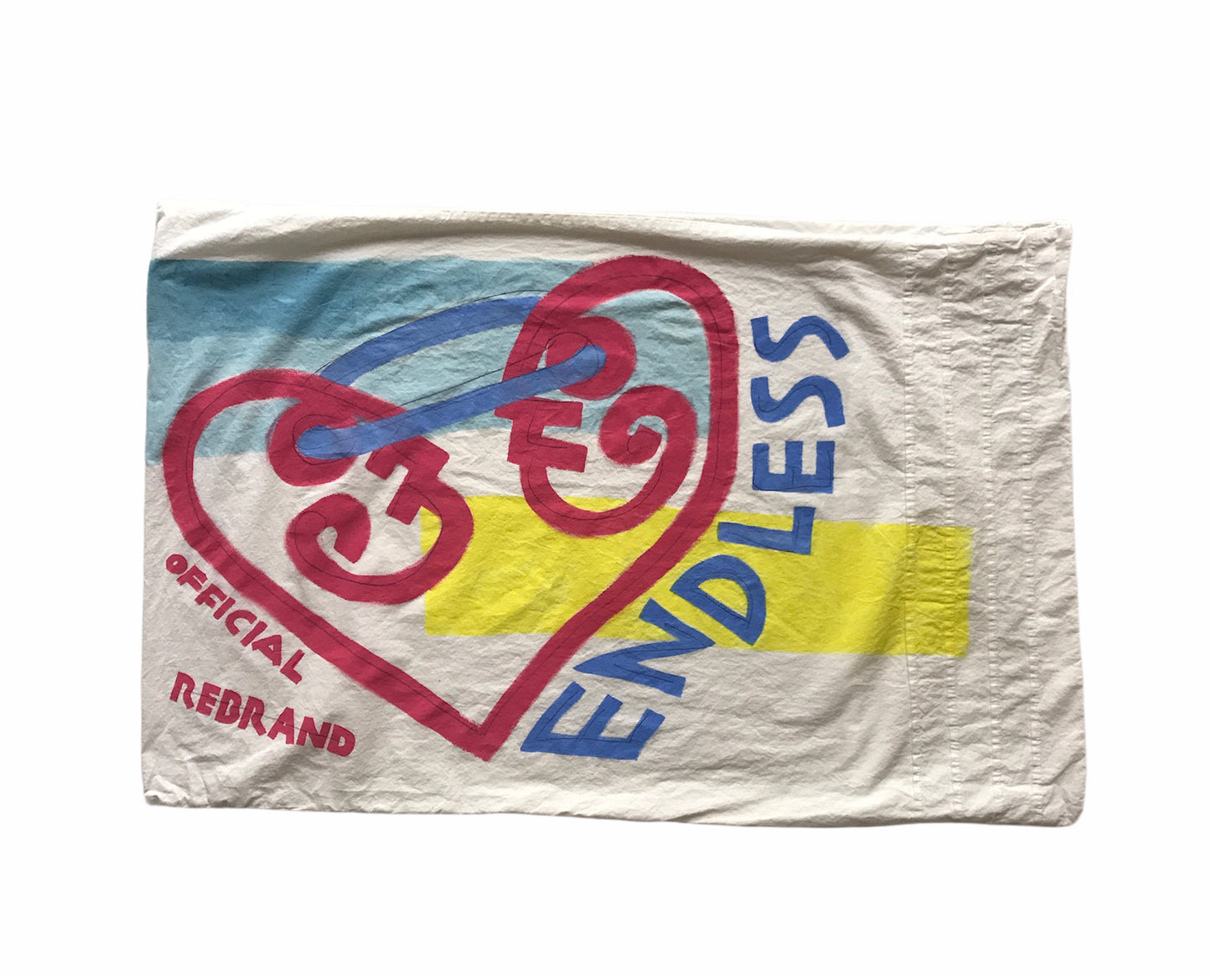 ENDLESS REST painted pillowcase