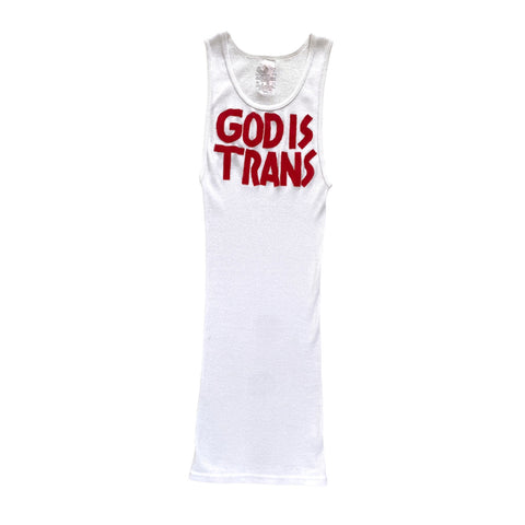 GOD IS TRANS painted tank