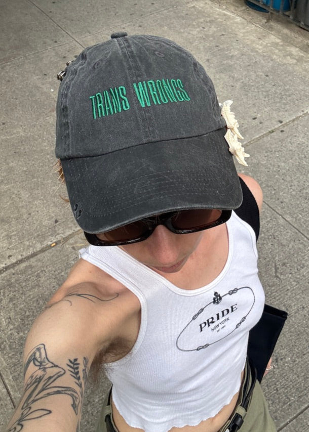 TRANS WRONGS baseball cap