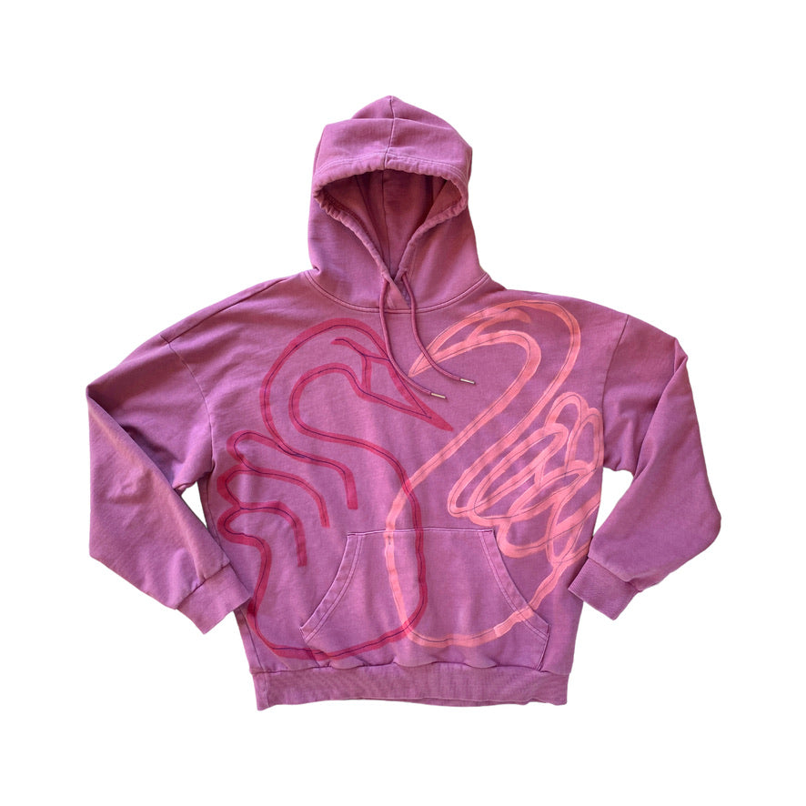 SWANS hand painted hoodie OFFICIAL REBRAND