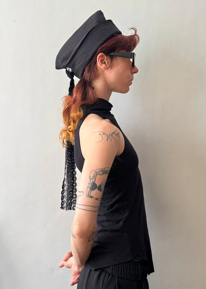 upcycled peter pan cap