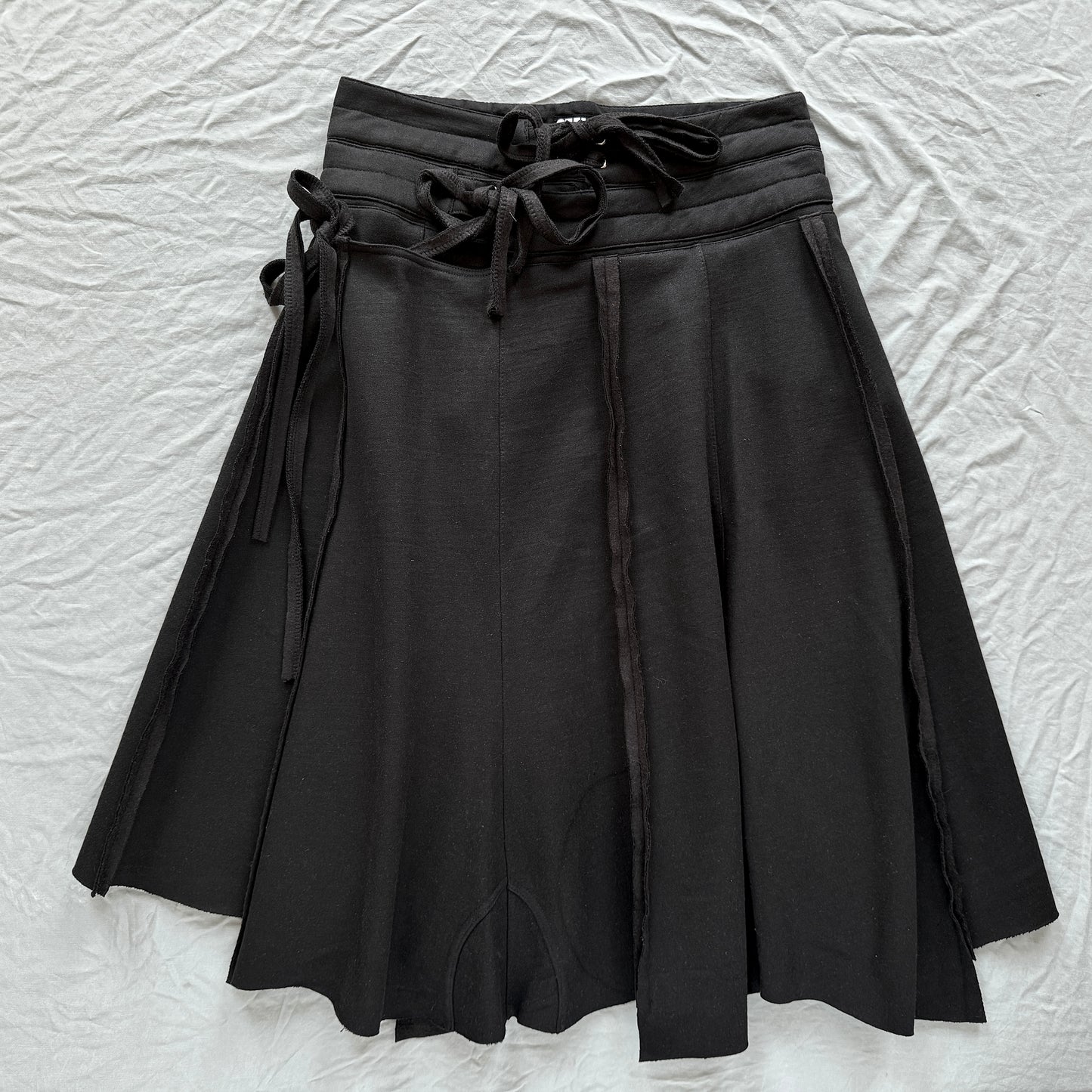 TRANSFORMED WRAP midi sweat skirt