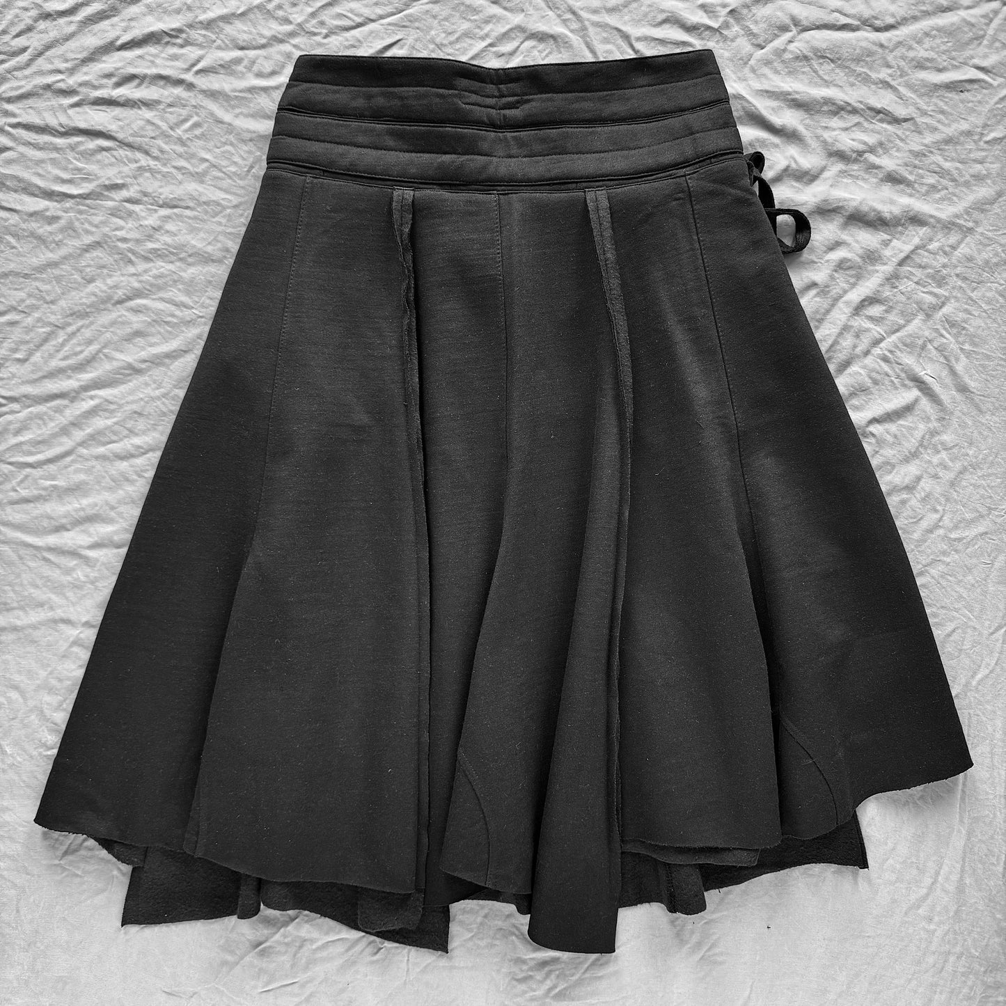 TRANSFORMED WRAP midi sweat skirt