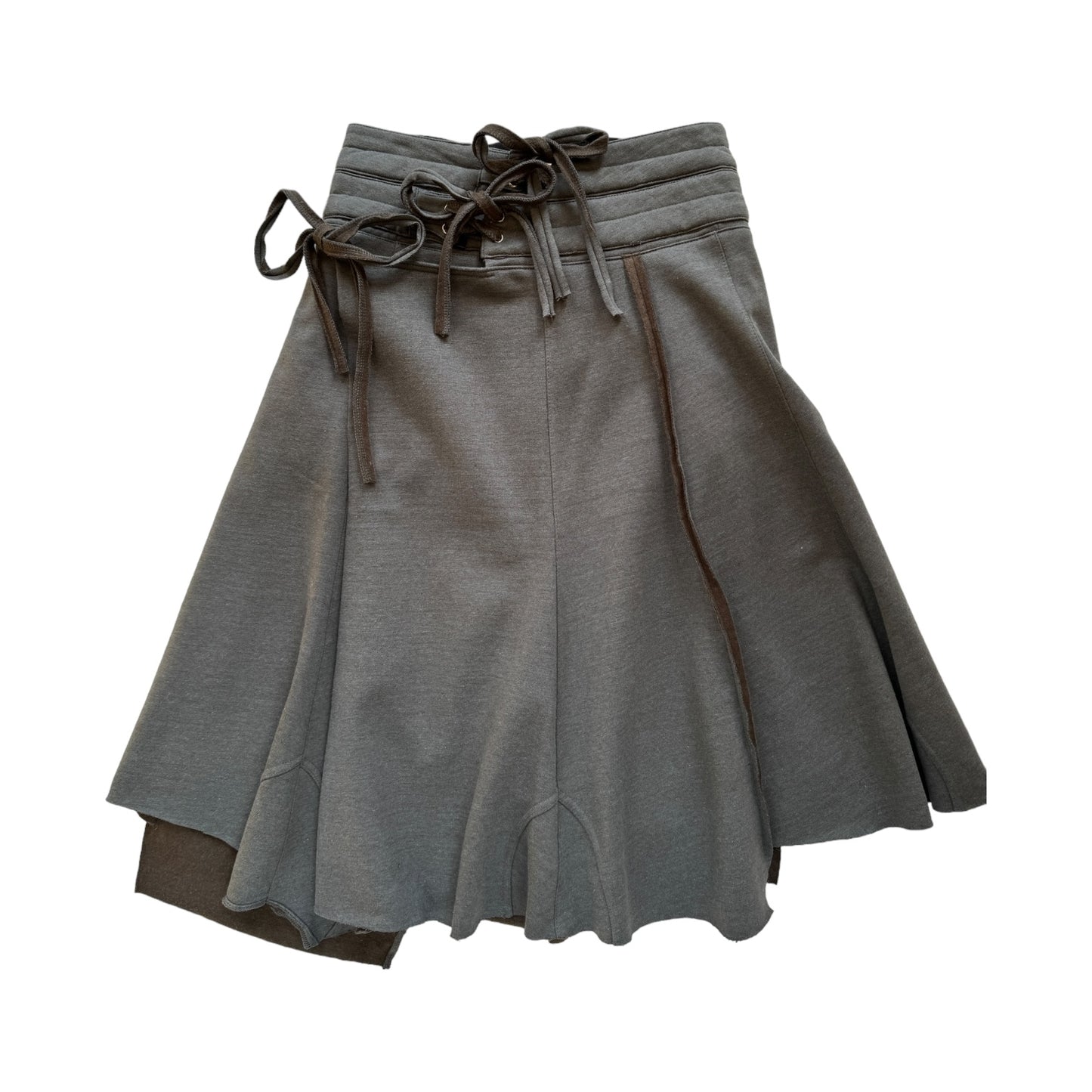 TRANSFORMED WRAP midi sweat skirt