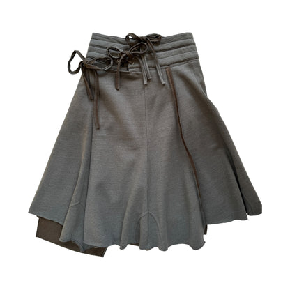 TRANSFORMED WRAP midi sweat skirt