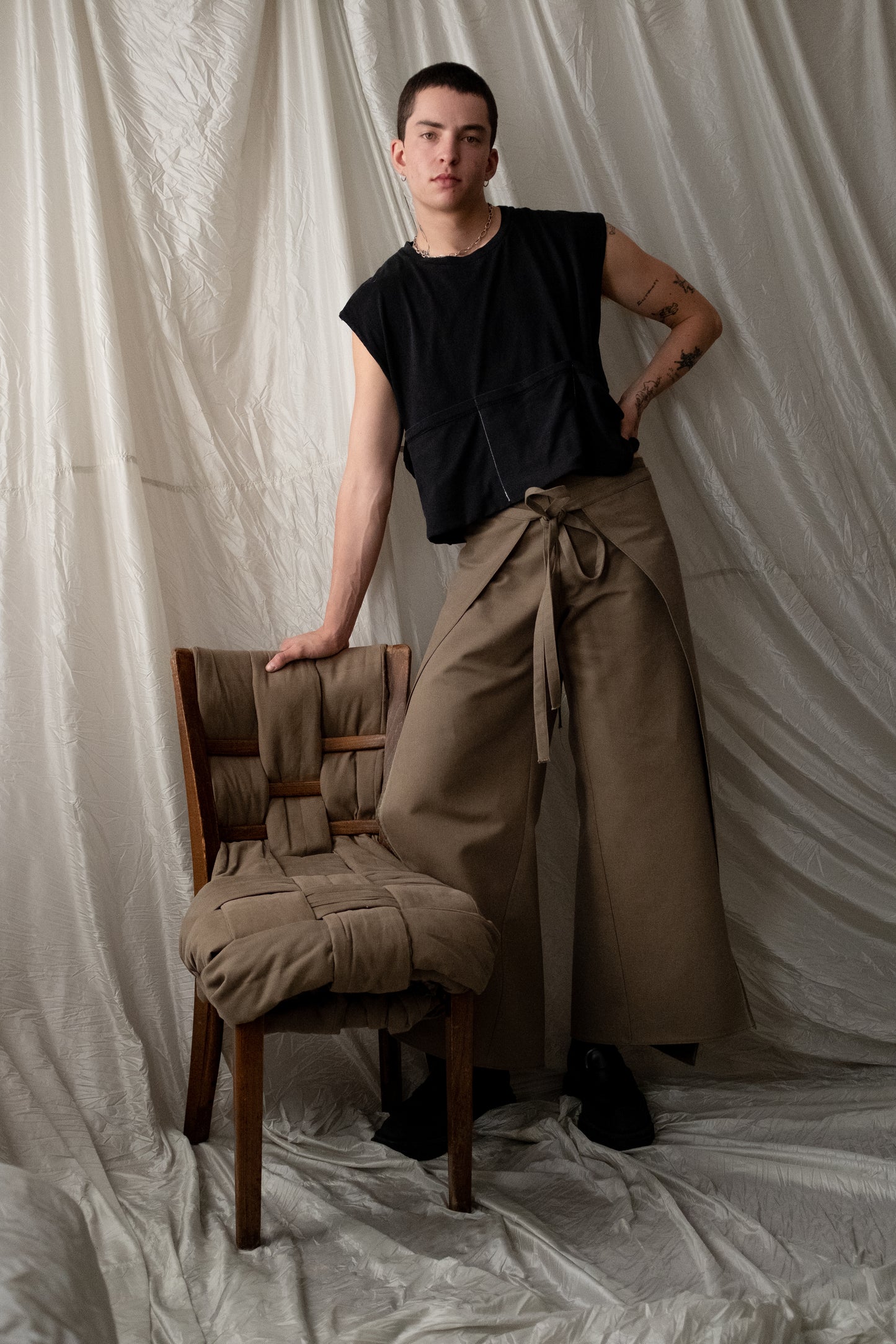 olive wrap pants