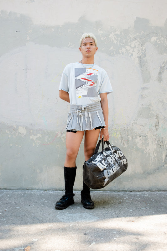 Testosterone! dye-stripped T-SHIRT