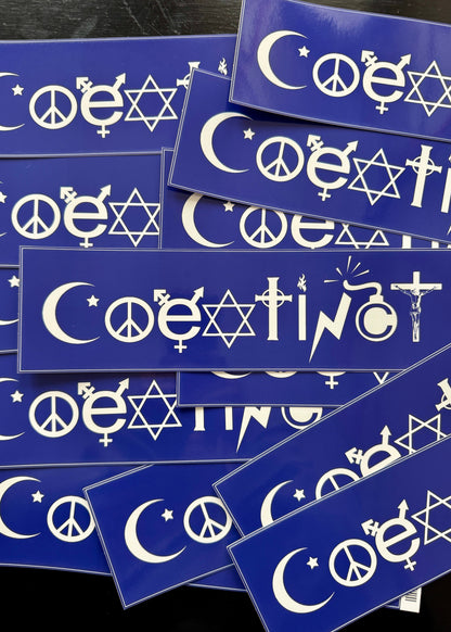 COEXTINCT bumper sticker