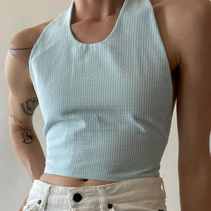 SEERSUCKER halter top