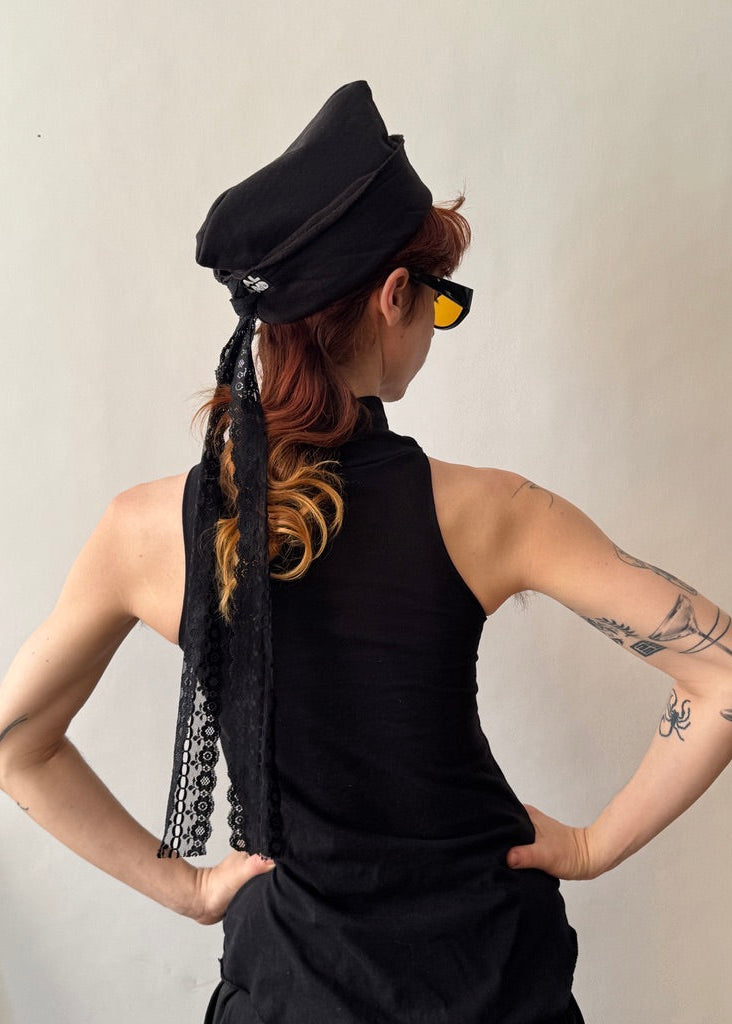 upcycled peter pan cap