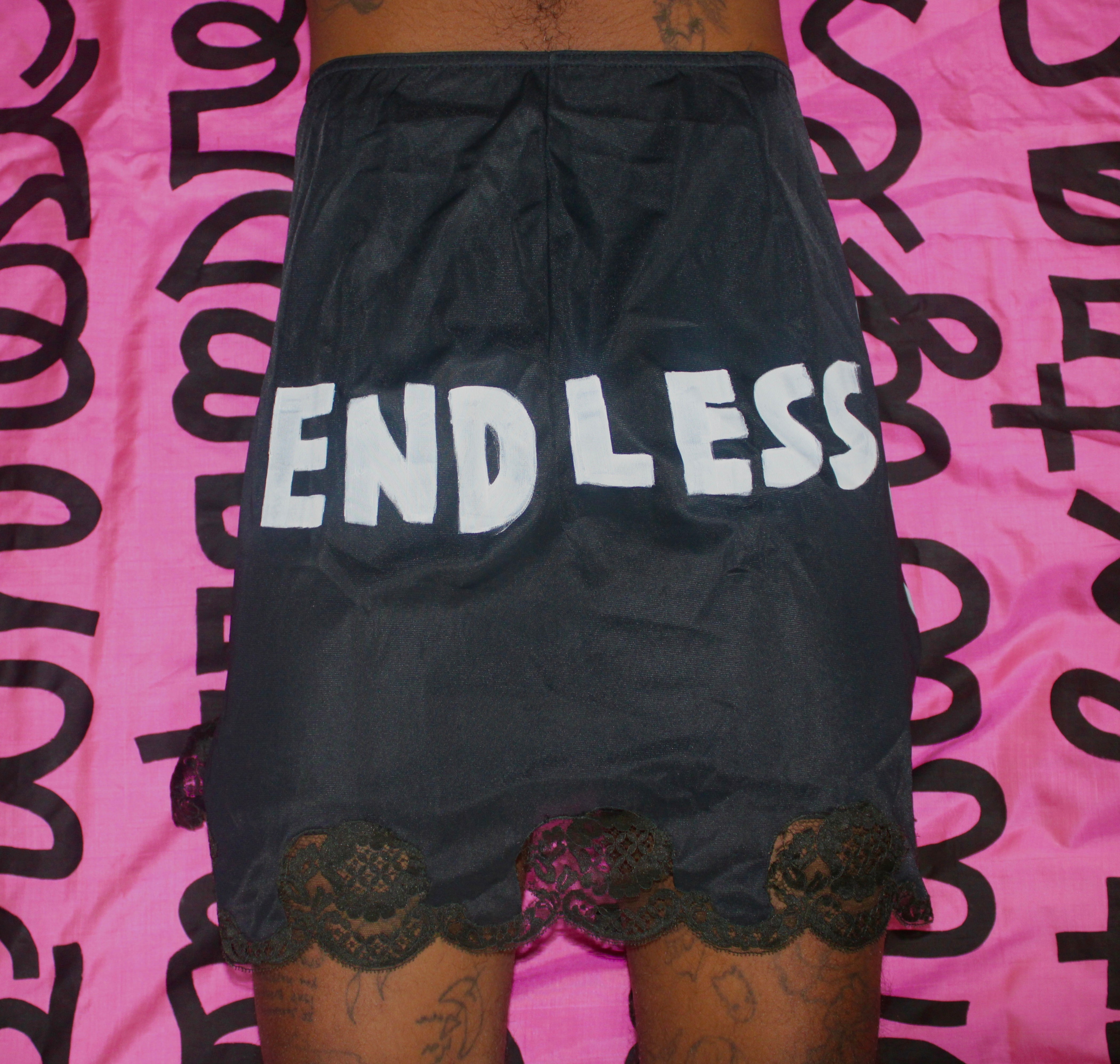 ENDLESS WANT hand painted slip skirt