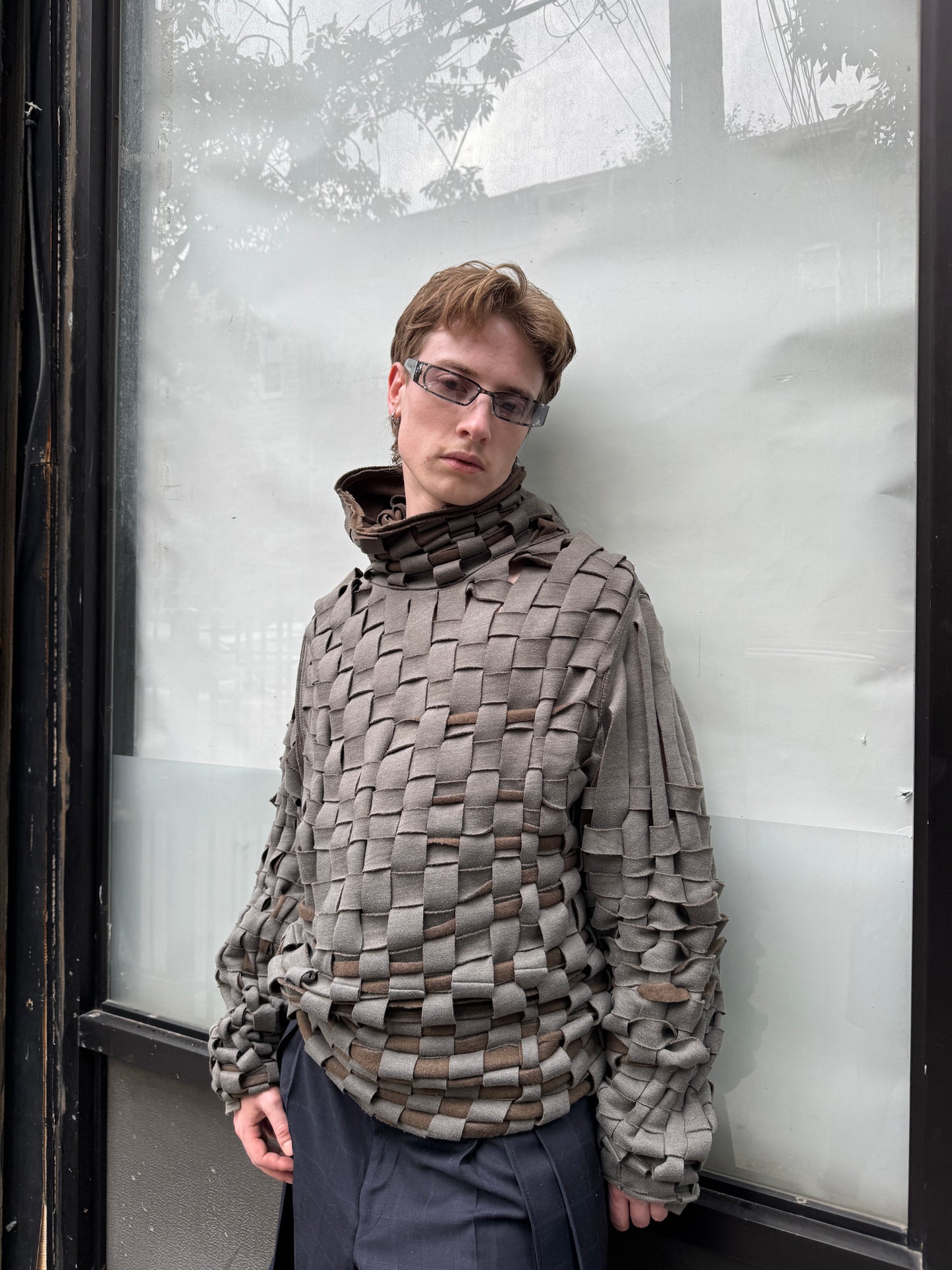 woven deadstock turtleneck