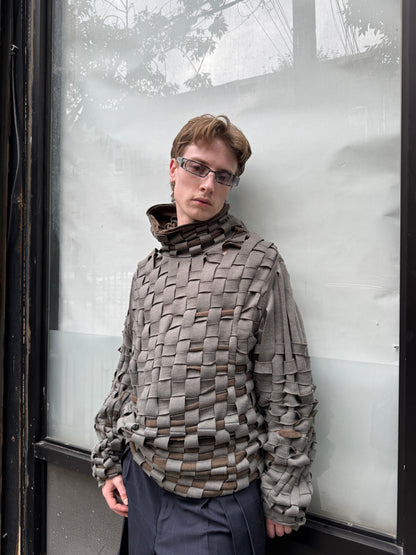 woven deadstock turtleneck