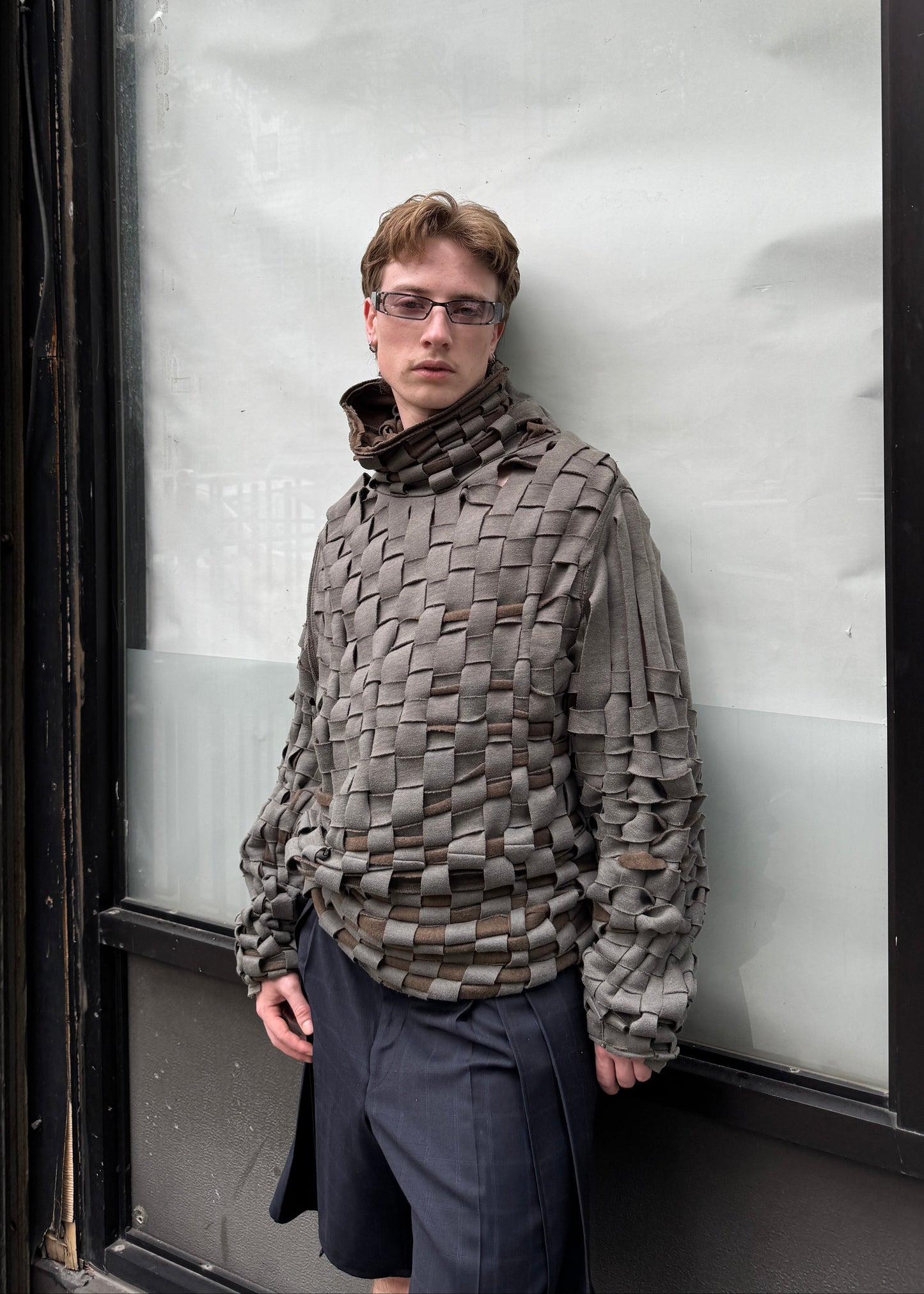 woven deadstock turtleneck