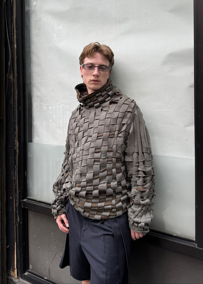 woven deadstock turtleneck