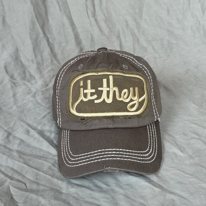 IT GIRL/BOY/THEY upcycled dad hats