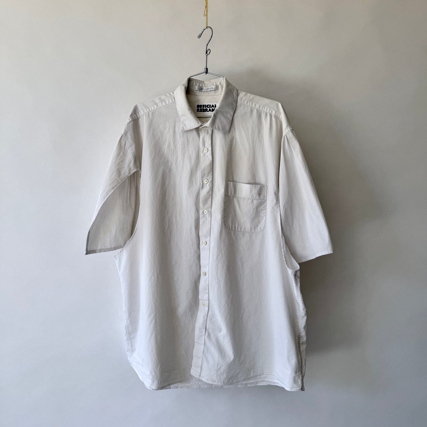 CUT-OUT short sleeve button shirts