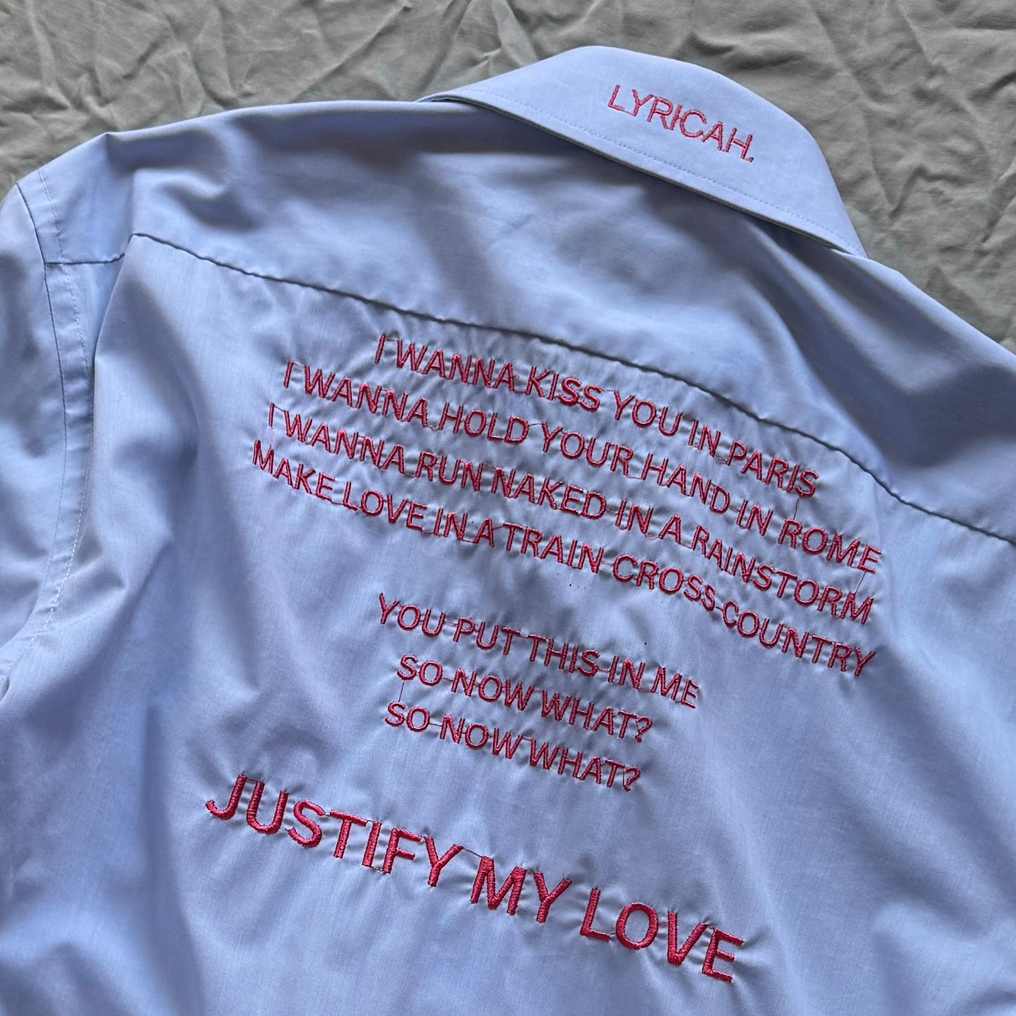 LYRICAH. embroidered button shirts