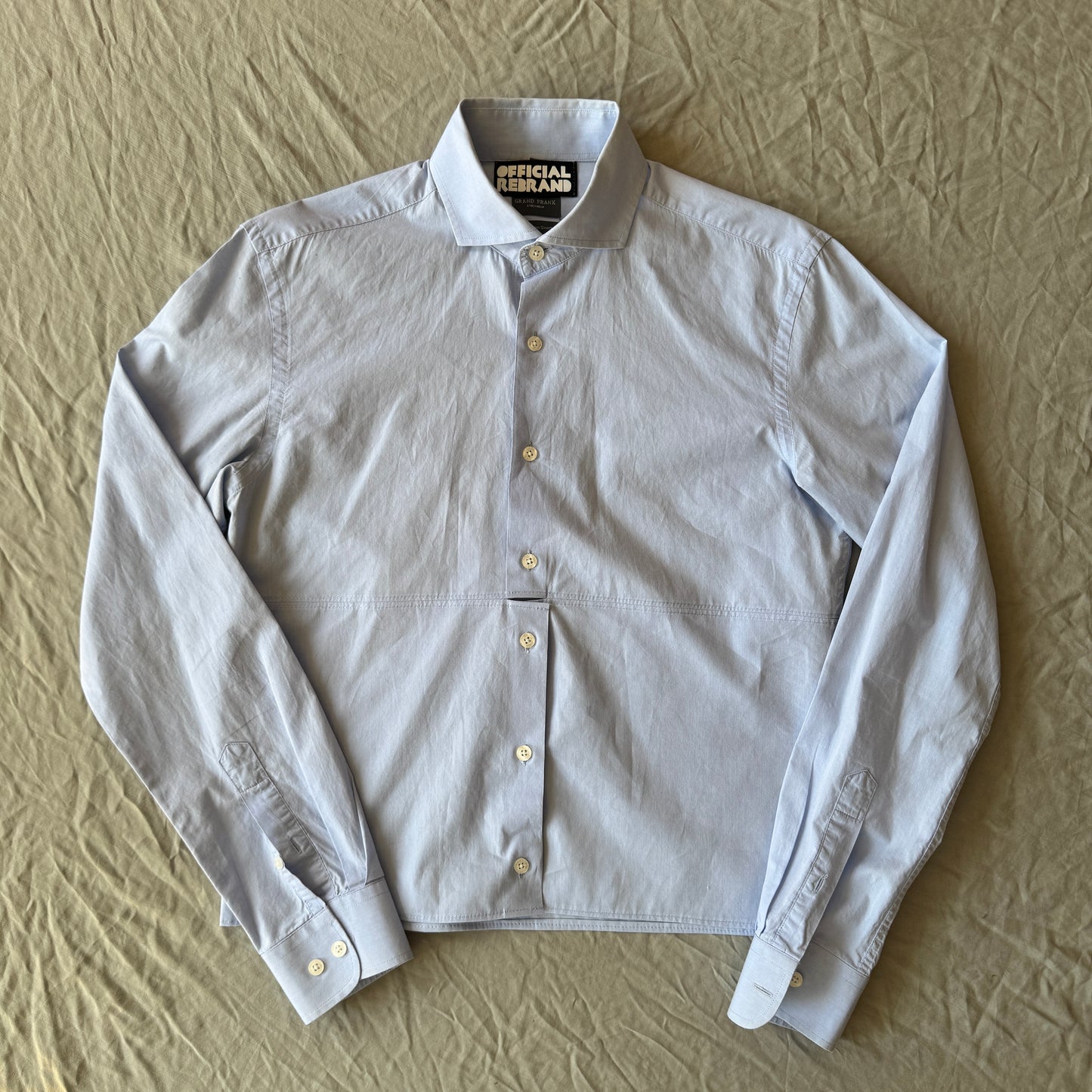 non-binary button shirts (blues)