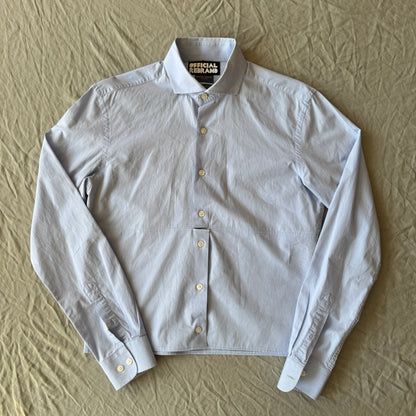 non-binary button shirts (blues)
