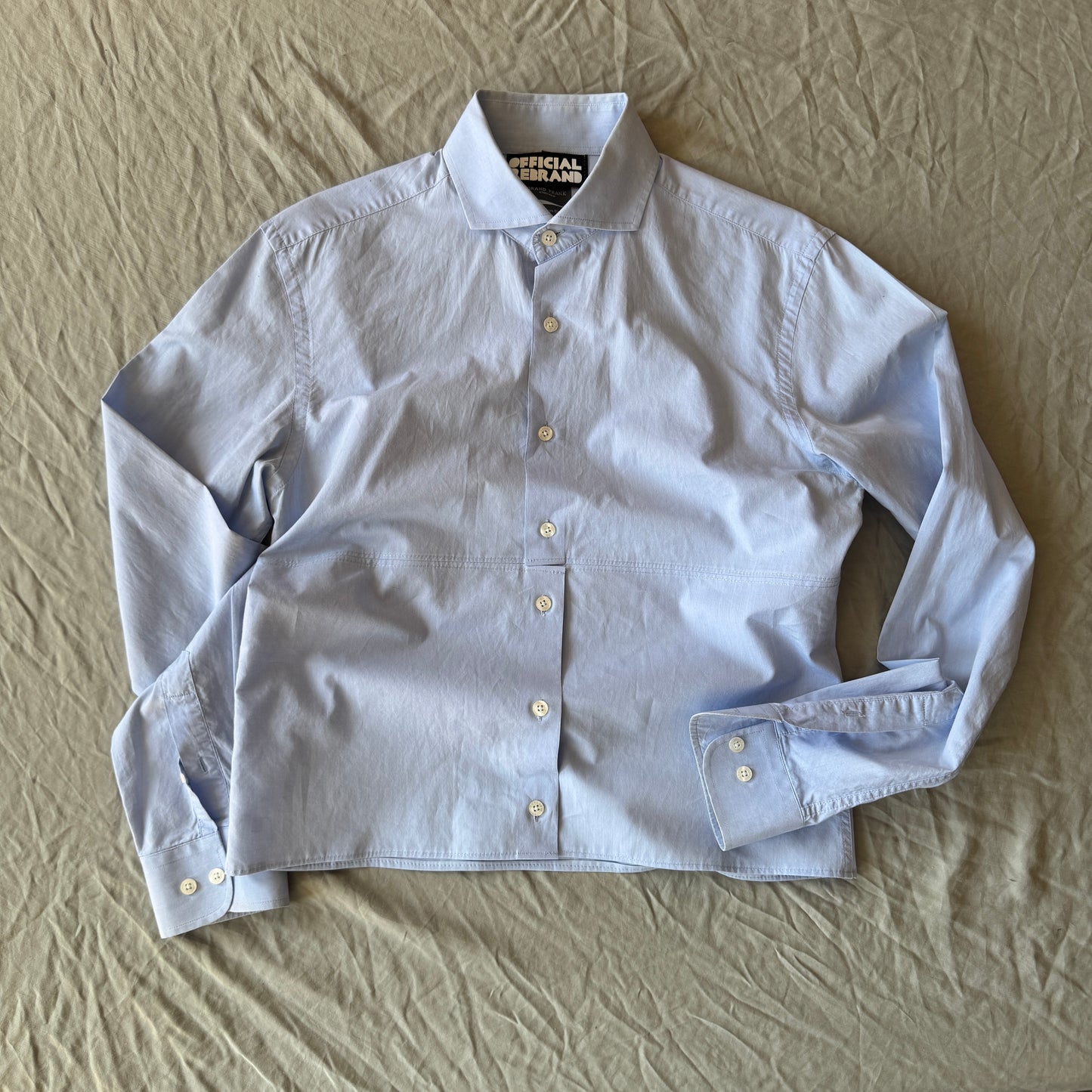 non-binary button shirts (blues)