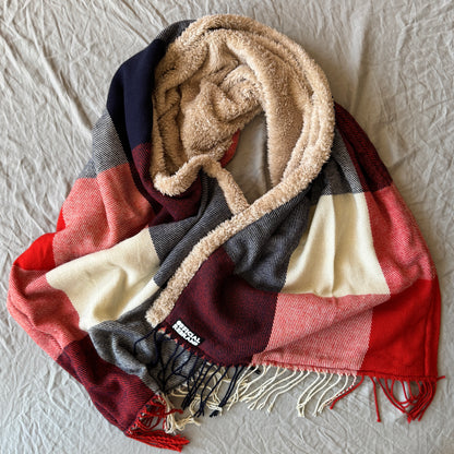 plaid fleece scarves