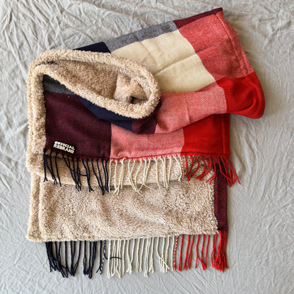 plaid fleece scarves