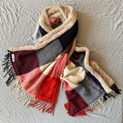 plaid fleece scarves
