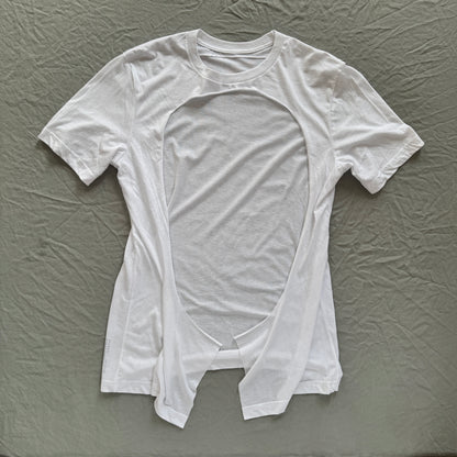 cut-out white t