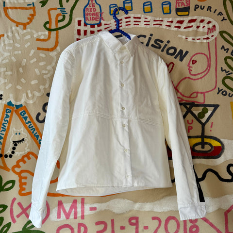 NON-BINARY button shirts (white)