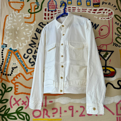 NON-BINARY button shirts (white)