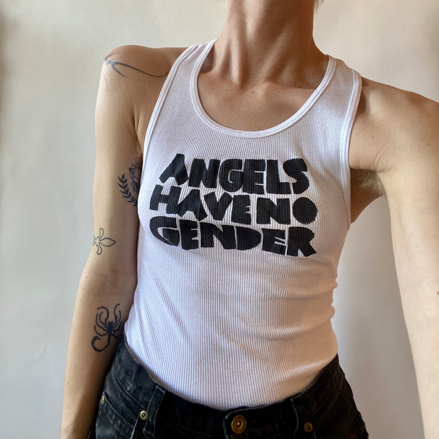 ANGELS HAVE NO GENDER painted tank