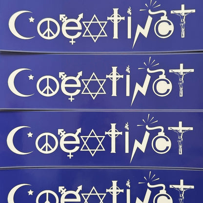 COEXTINCT bumper sticker