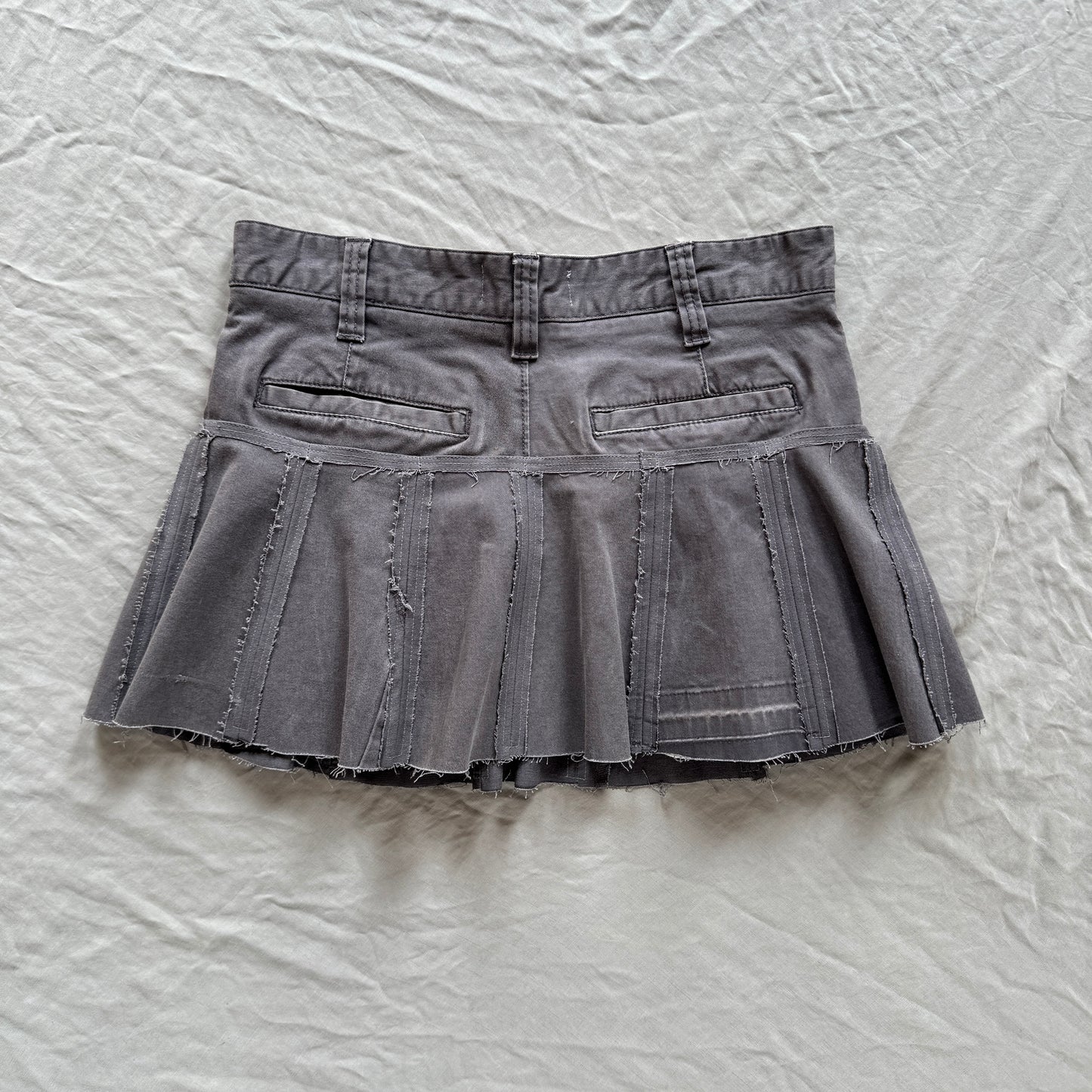upcycled micro skirt