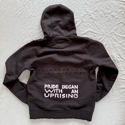 WEAR AND TEAR PRIDE BEGAN WITH AN UPRISING archive zip-up hoodie