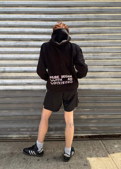 WEAR AND TEAR PRIDE BEGAN WITH AN UPRISING archive zip-up hoodie