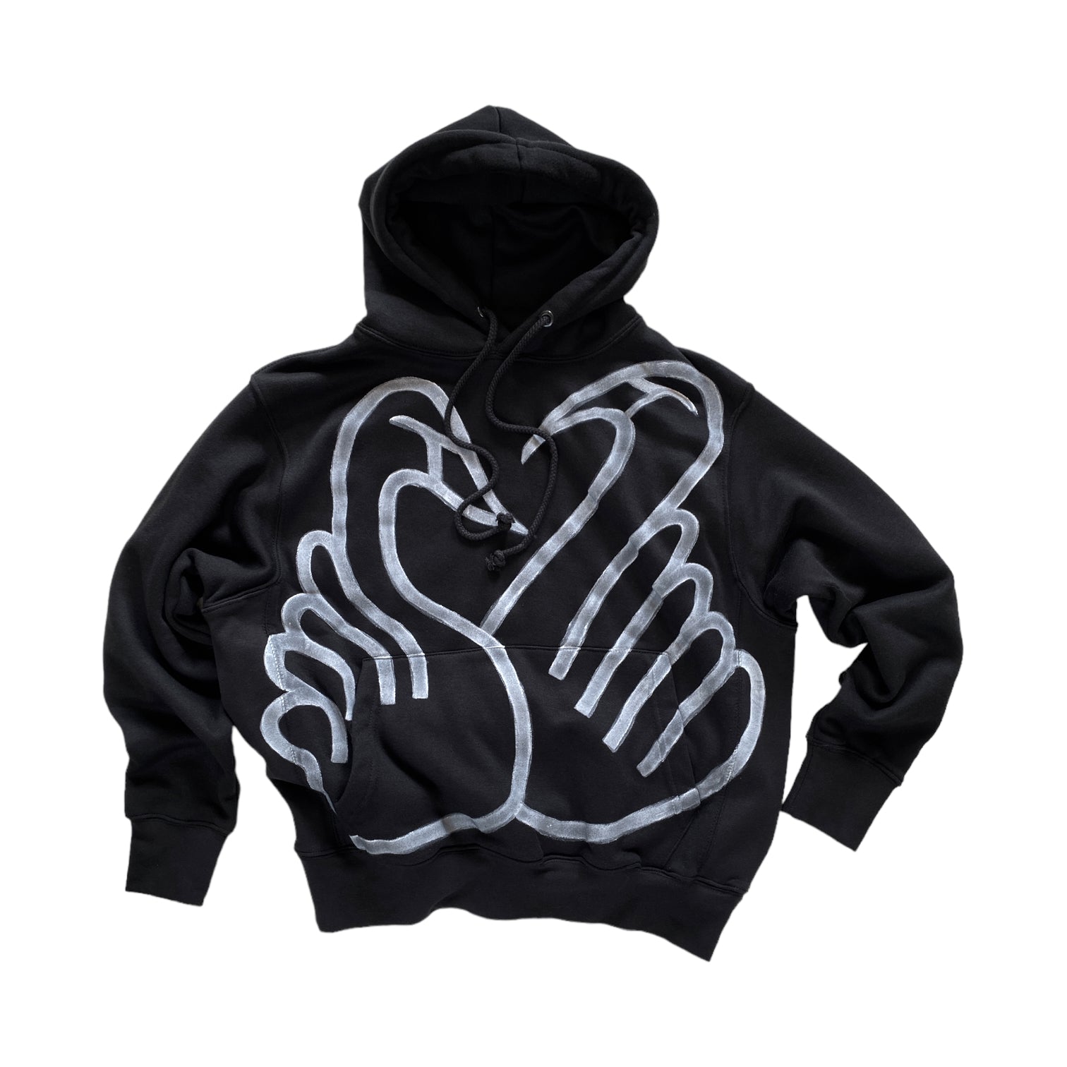 SWANS hand-painted hoodie