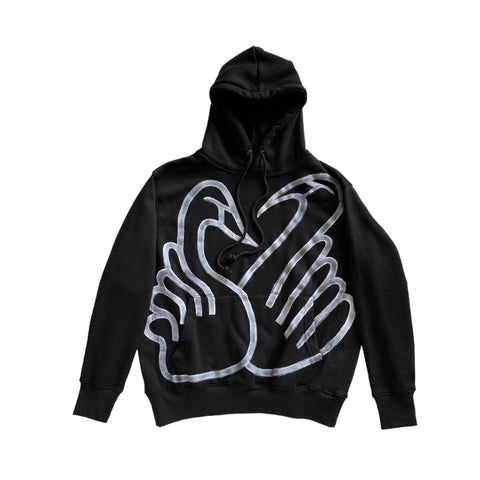 SWANS hand-painted hoodie