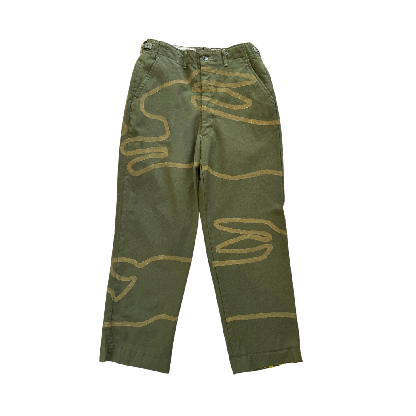 LEAPING RABBIT hand-painted work pants