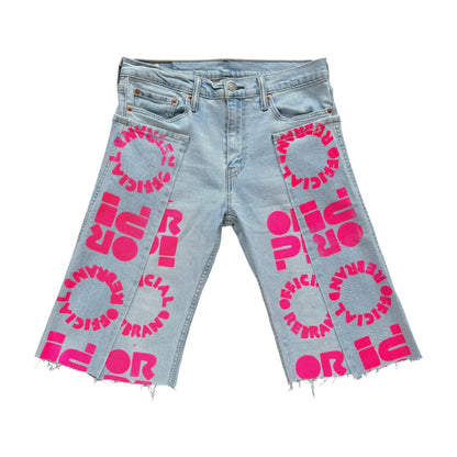 SLASH & SPREAD screen printed shorts