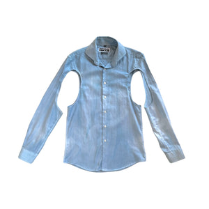 Open image in slideshow, CUT-OUT long sleeve button shirts
