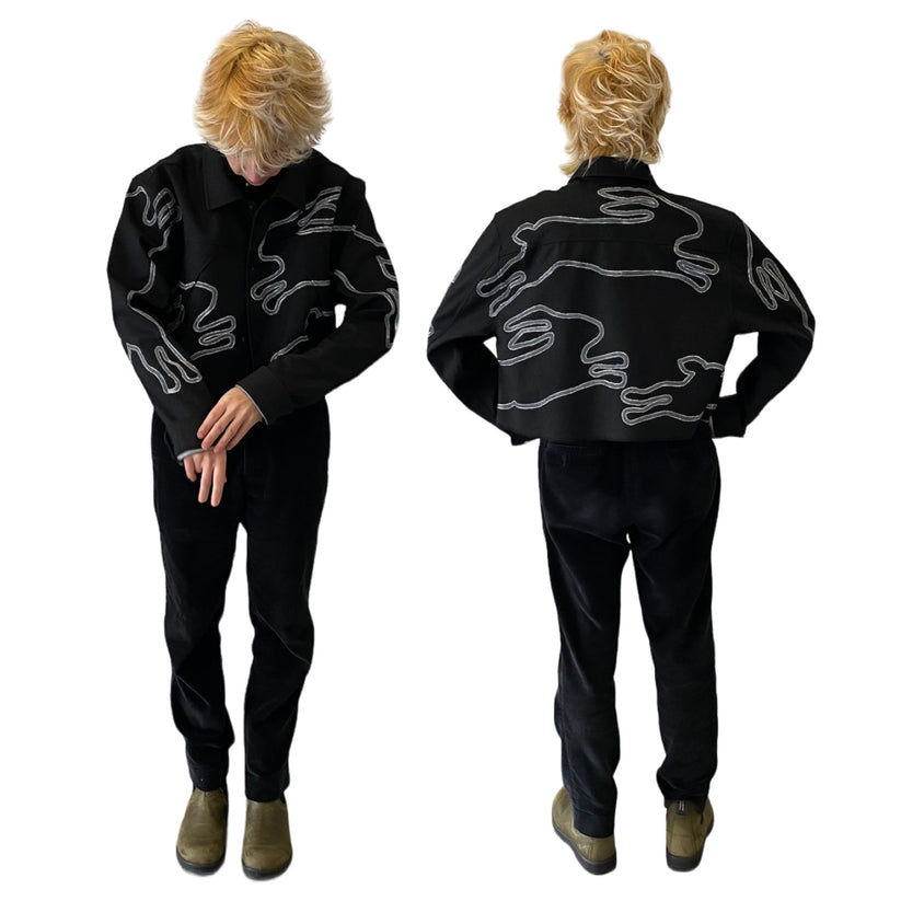 LEAPING RABBITS wool jacket – OFFICIAL REBRAND