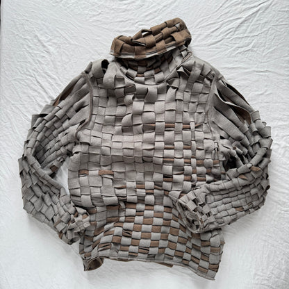 woven deadstock turtleneck