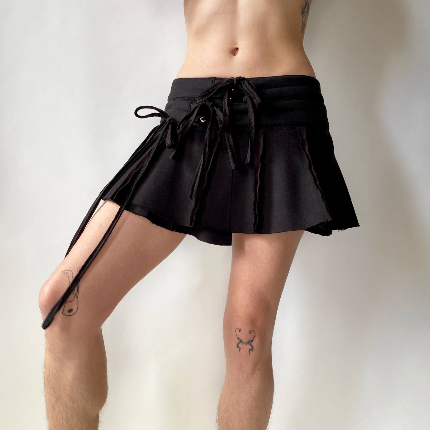 TRANSFORMED WRAP micro sweat skirt