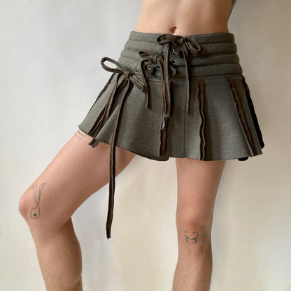 TRANSFORMED WRAP micro sweat skirt